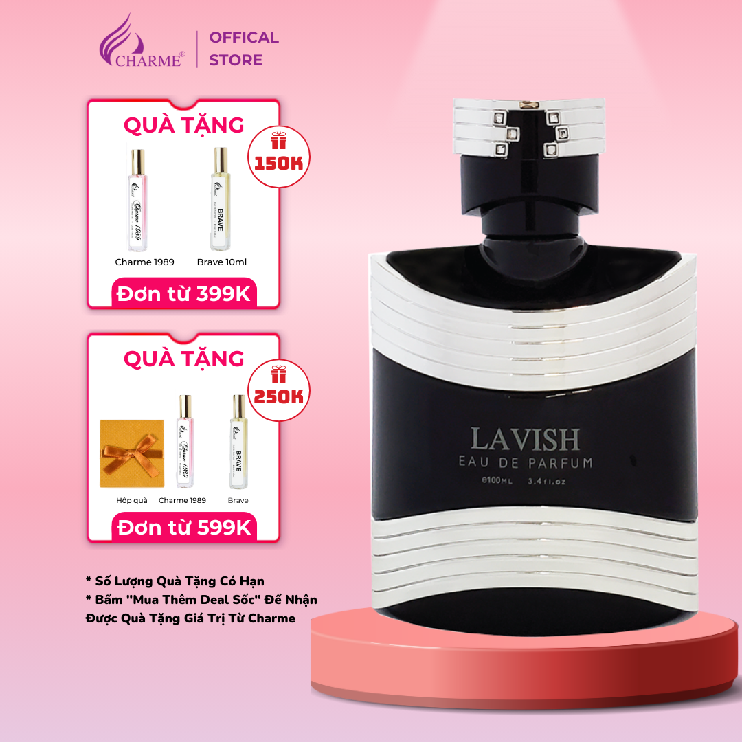 Nước hoa nam cao cấp, Charme Lavish, lưu hương lâu, phong cách quý tộc, sang trọng, đầy quyến rũ, 100ml