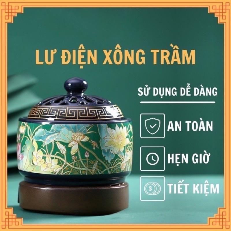 Lư xông trầm hương bằng điện size to,nhiệt cao , có hệ nhé giờ