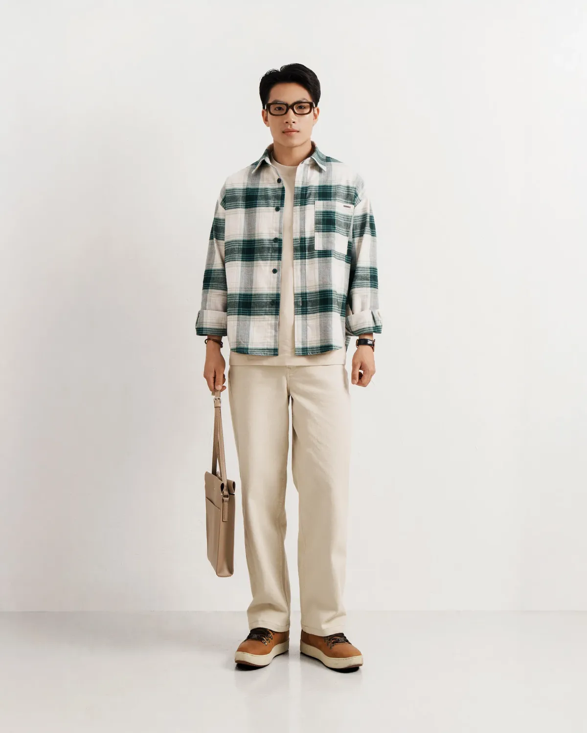 Áo sơ mi tay dài nam vải flannel Form Oversize - ROUTINE 10F25SHL002