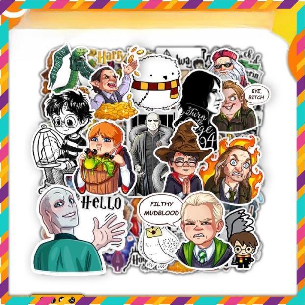 Sticker Harry Potter, Dán Nón Bảo Hiêm, Điện Thoại, Laptop, Chống Nước, Chống Bay Màu