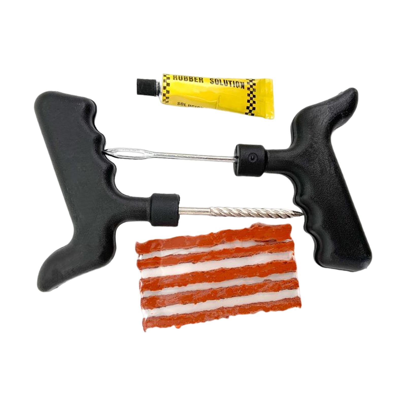 8x T Handle Tire Repair Heavy Duty Tire Plug Kit for Car Tractor