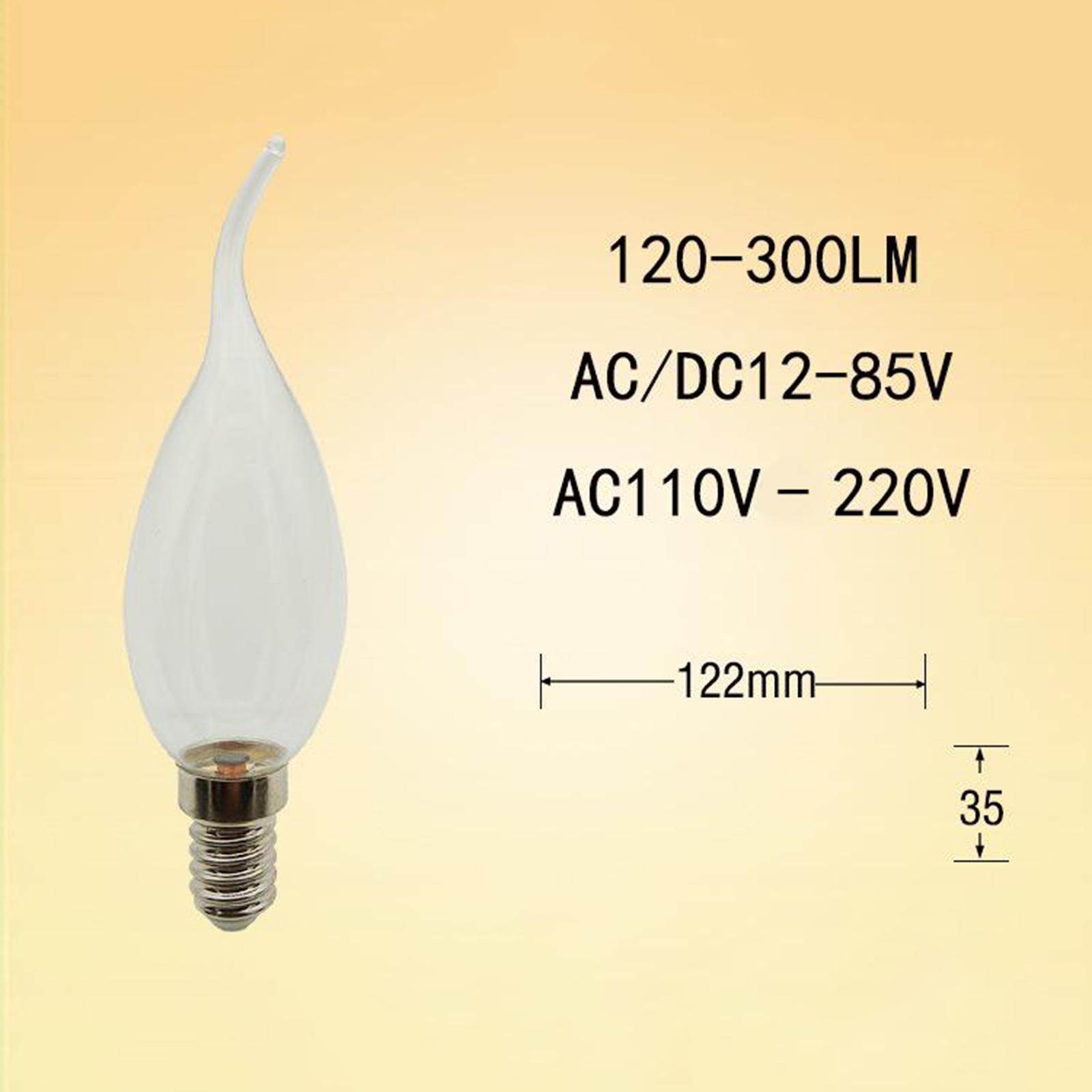 E14 LED Bulb 0.7W Dipped Candle Light Bulb Chandelier Bulb 3000K Warm White