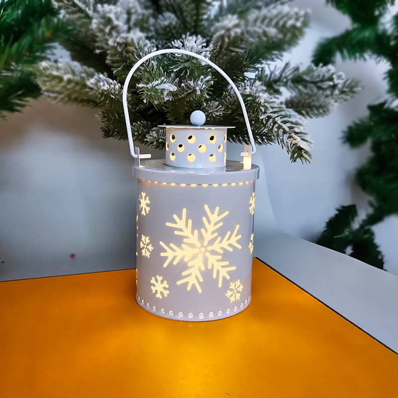 Lồng nến sắt trang trí giáng sinh nhiều màu Noel