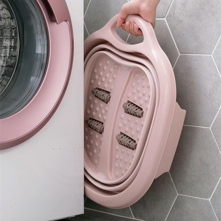 CHẬU MASSAGE NGÂM CHÂN 38X33X23CM NHỰA CAO CẤP GẤP GỌN ĐƯỢC - THƯ GIẢN CỰC TỐT