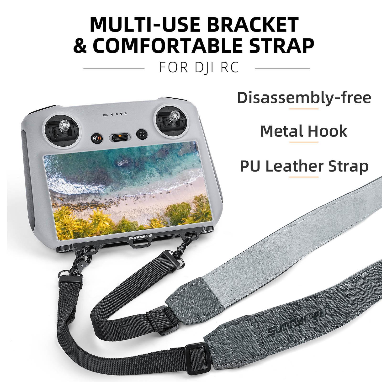 Remote Control Hanging Buckle Rope PU Leather Lanyard Neck Strap for  RC