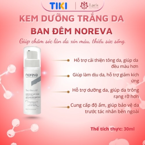 Kem dưỡng trắng da ban đêm Noreva Trio White Xp Anti - Dark Spot Night Care 30ml