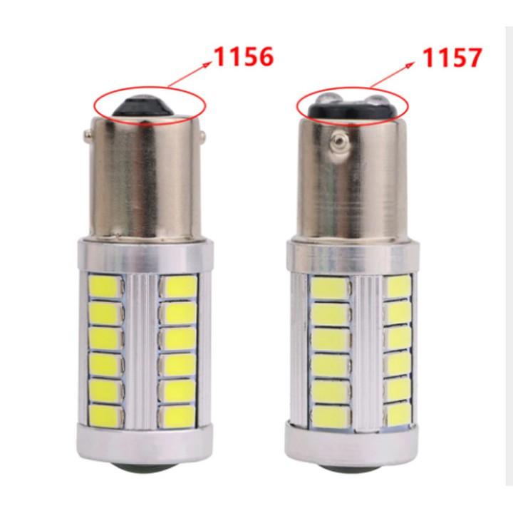 Bộ 02 bóng đèn lùi đèn sương mù cho ô tô Led 33SMD chân 1157 ánh sáng trắng