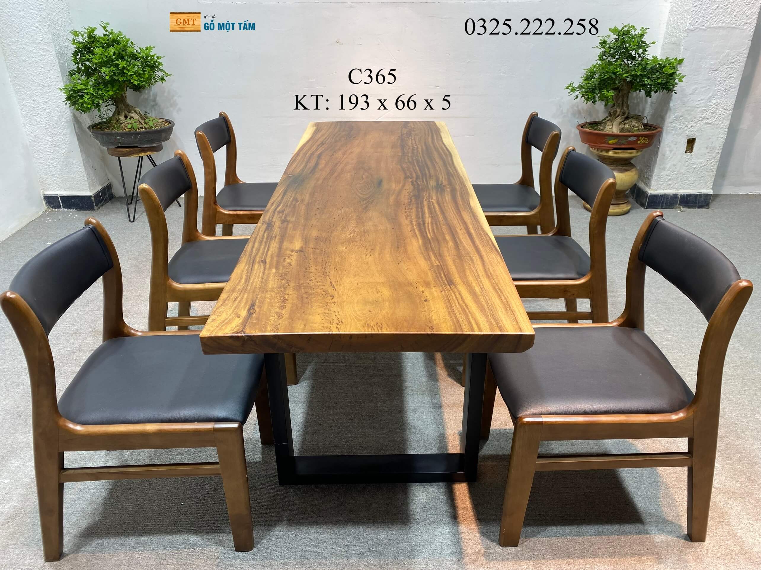 Bàn Làm Việc Gỗ Me Tây, Bàn Cafe Gỗ Me Tây, Bàn Gỗ Me Tây Nguyên Tấm Dài 1,93m Rộng 66cm Dày 5cm