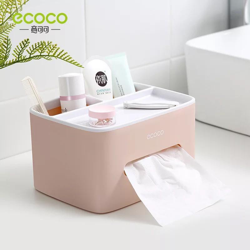 (Ecoco SIÊU RẺ) Hộp đựng giấy ăn kèm khay tiện ích Ecoco mã 1602