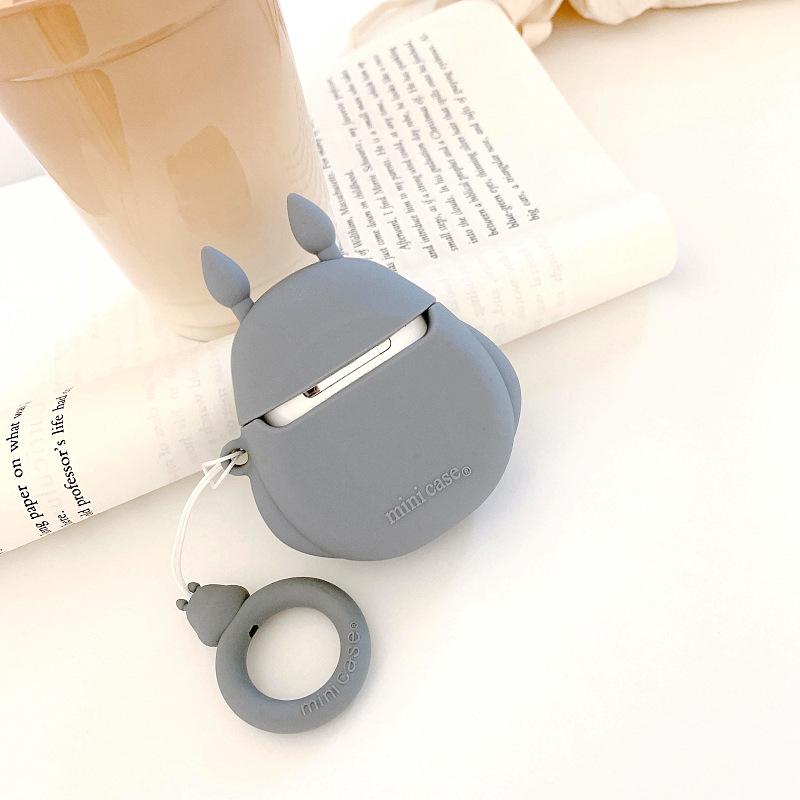 Bao Case Cho Airpods 1/ 2 Hình Totoro_Tặng Kèm Móc khóa Mèo Con Ngồi Hộp