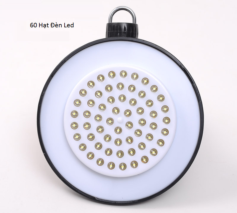 Đèn 60 led sạc điện đa năng có móc treo