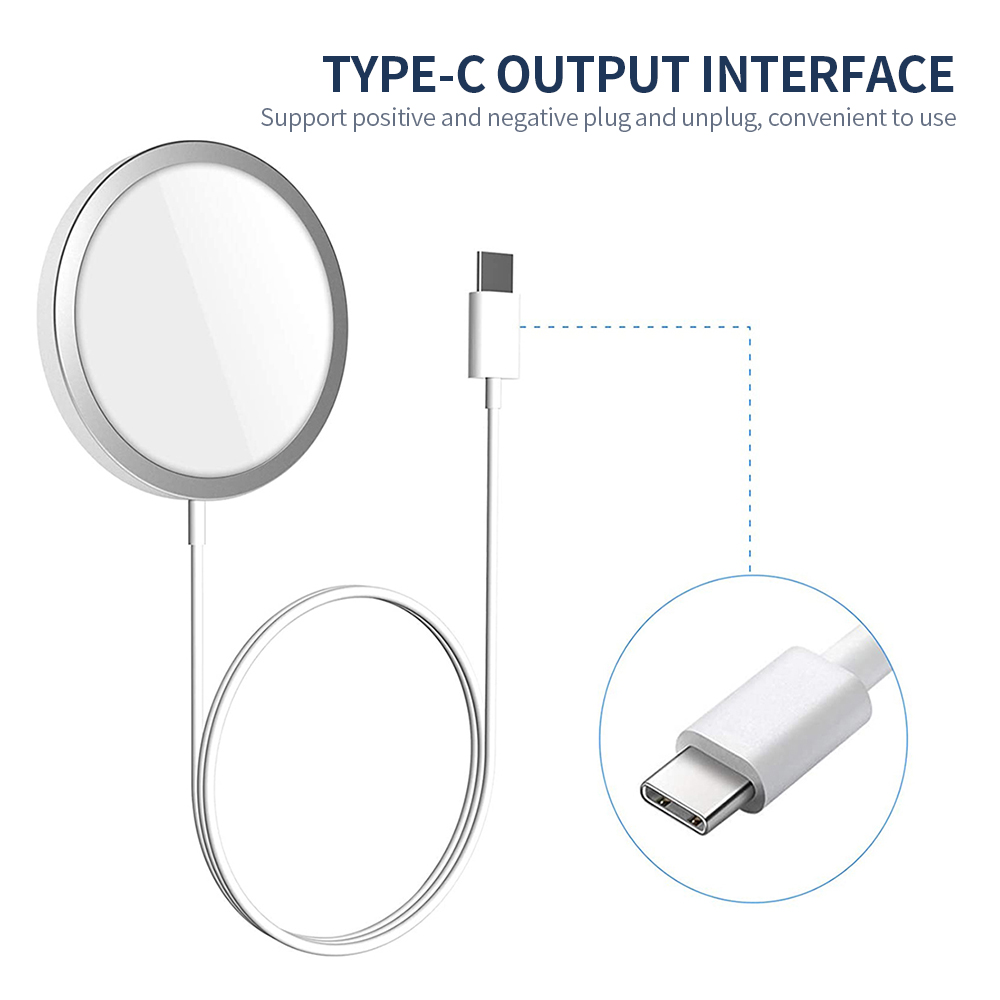 Bộ Sạc Từ Tính Không Dây 15w Sạc Nhanh Cho IPhone 12 / IPhone 12 Mini / IPhone 12