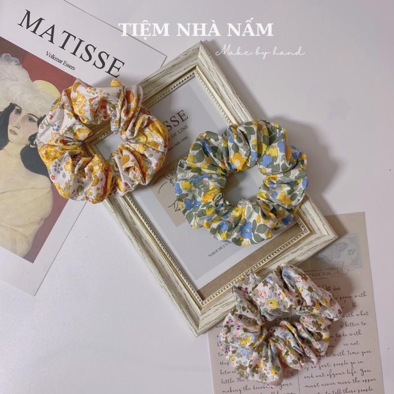 CỘT TÓC SCRUNCHIES VẢI HOA HOT NHẤT MÙA HÈ -