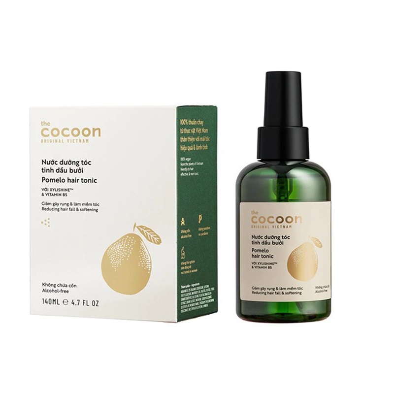 Nước dưỡng tóc tinh dầu bưởi Cocoon pomelo hair tonic giảm rụng, kích thích mọc tóc 140ml