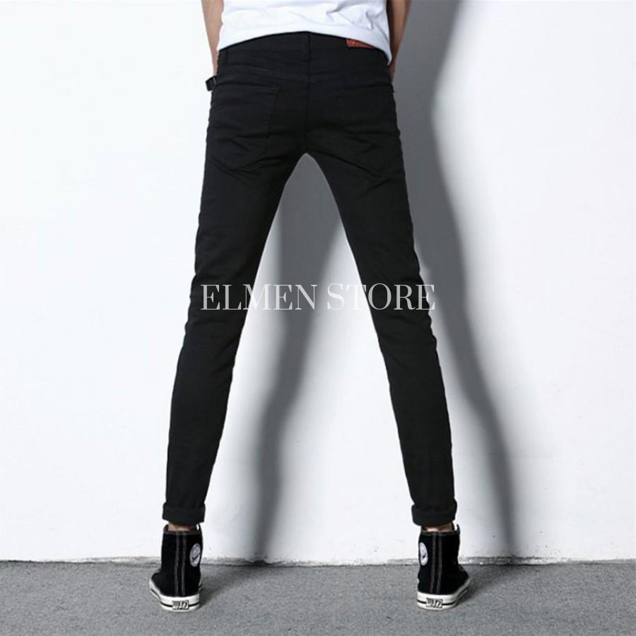 Quần jeans nam đen trơn