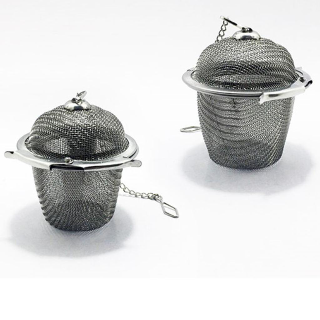 Stainless Steel Tea Infuser Filter Strainer Barrel Shape - Silver