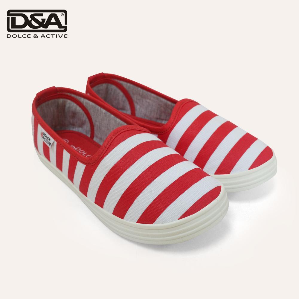 Giày trẻ em D&amp;A EP G1936 kẻ đỏ