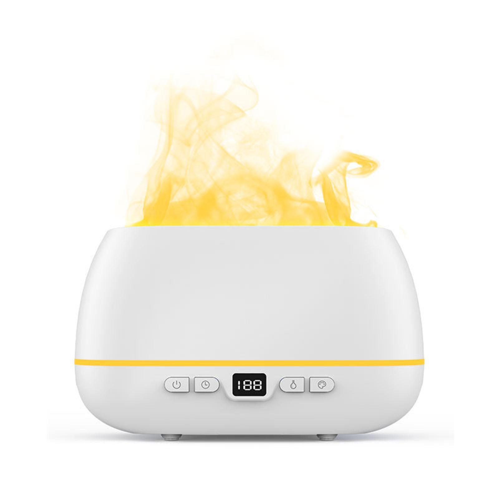 LED Humidifier Diffuser Remote Control with Realistic Flame for Bedroom Yoga