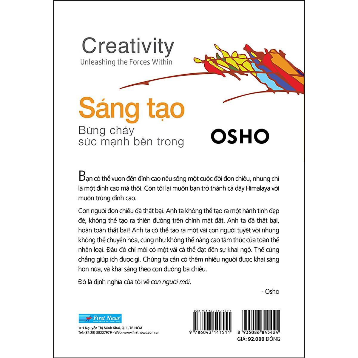 Sách - Sáng Tạo Bừng Cháy Sức Mạnh Bên Trong - Osho