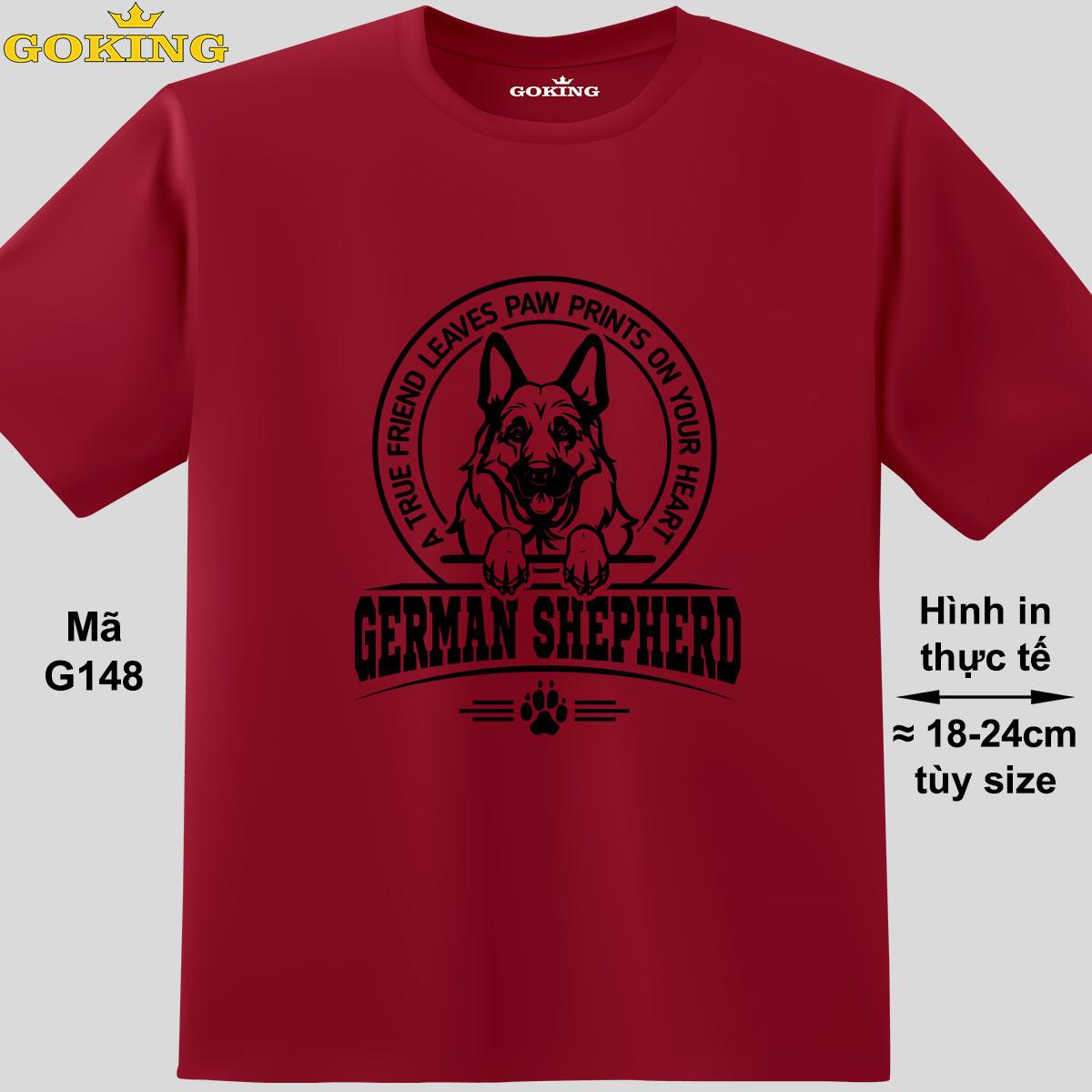 GERMAN SHEPHERD, mã G148. Hãy tỏa sáng như kim cương, qua chiếc áo thun Goking siêu hot cho nam nữ trẻ em, cặp đôi, gia đình, đội nhóm
