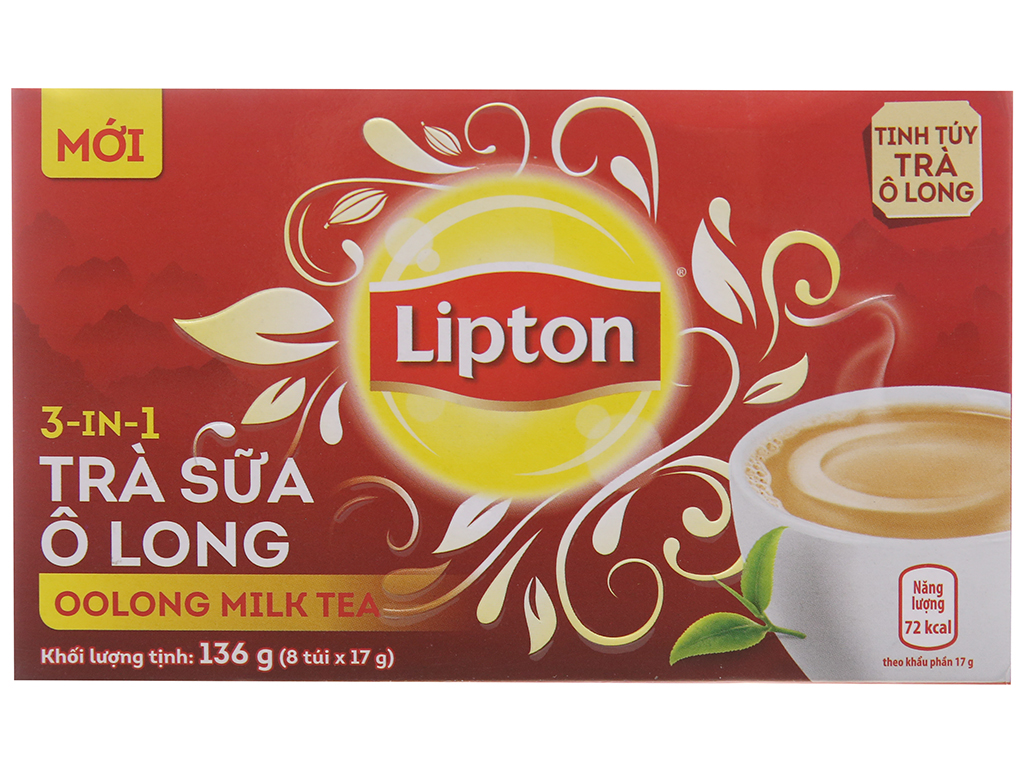 Trà Lipton 3in1 olong milk tea hòa tan 136g
