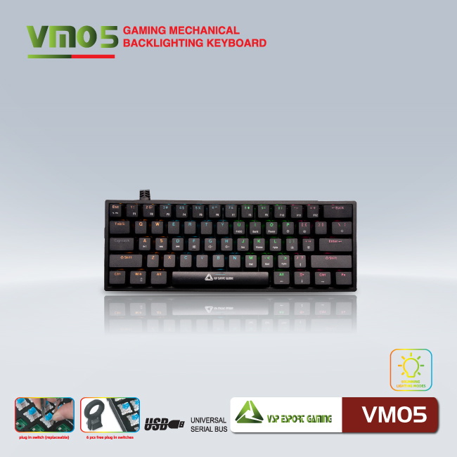 Bàn phím VSP eSport Gaming VM05 - JL - Hàng Chính Hãng