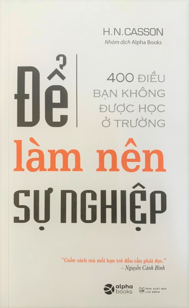 Để Làm Nên Sự Nghiệp (Tái Bản)_AL