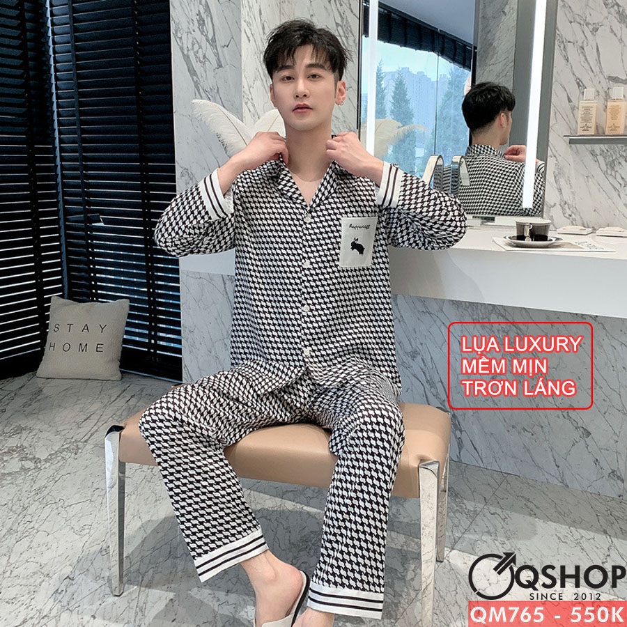 Bộ đồ pijama nam Luxury quần dài tay dài QSHOP QM764 - QM765