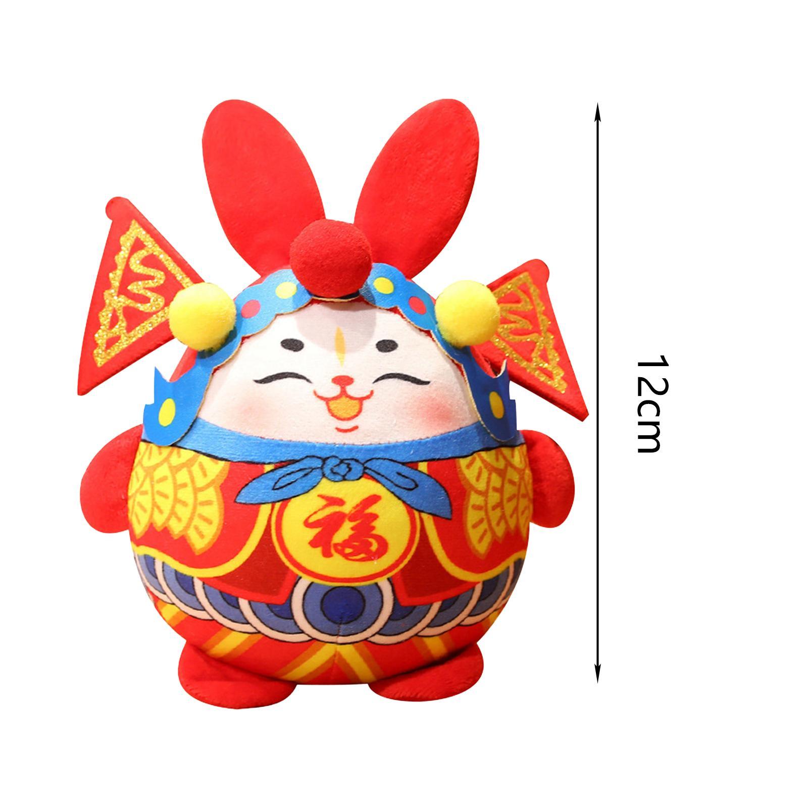 Stuffed Animal Doll Comfortable  Rabbit Plush Toy for Spring Festival Living Room Decor