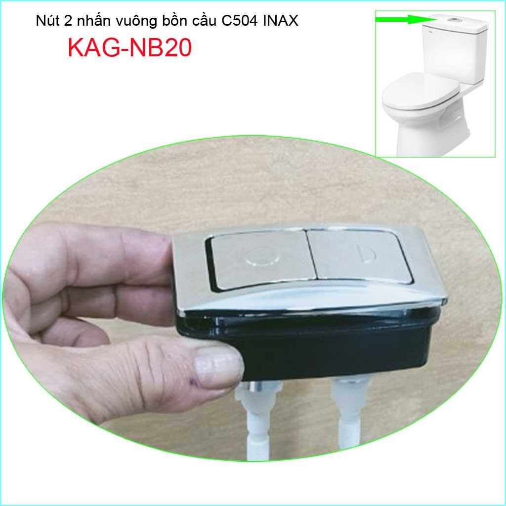 Nút nhấn xả bồn cầu KAG-NB20, nút nhấn hình chữ nhật, nút nhấn cầu Inax C504, C702VRN