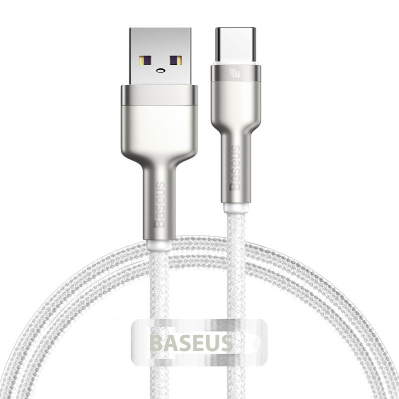 Dây sạc nhanh Baseus 40W Type C, Cáp sạc nhanh Baseus PD 40W Metal Charging Cables USB To Type-C Charger Data Line - Hàng chính hãng