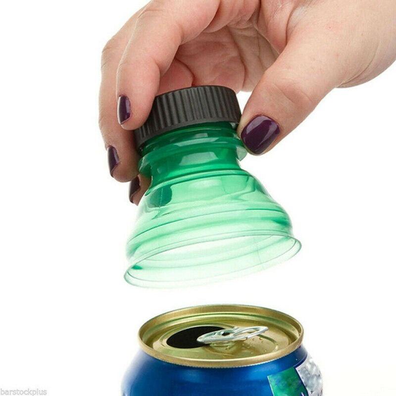 6pcs Reusable Beverage Can Cap Cover Lid Soda Pop Beer Flip Bottles Top Container Snap Leak Proof Sealing Drink Bottle Topper