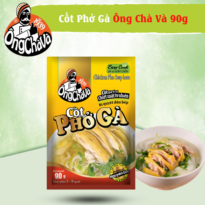 Combo 5 Gói Cốt Phở Gà Ông Chà Và 90g (Chicken Pho Soup Base)