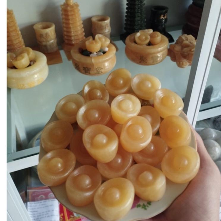 Thỏi Vàng Đá Ngọc Hoàng Long - Kim Nguyên Bảo, Thỏi Vàng Phong Thuỷ Thần Tài May Mắn
