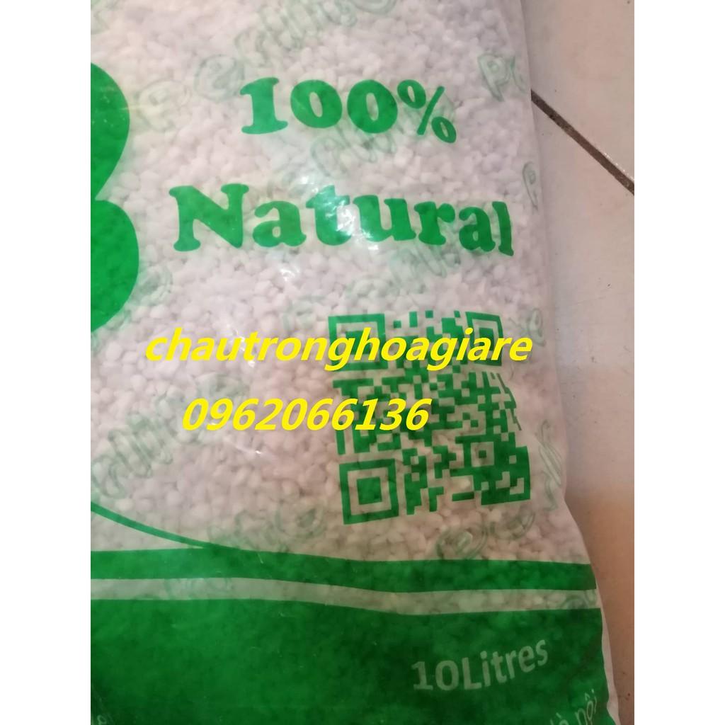 Túi 10l Đá Perlite (Đá trân châu) dùng giữ ẩm, tơi xốp đất cho cây trồng