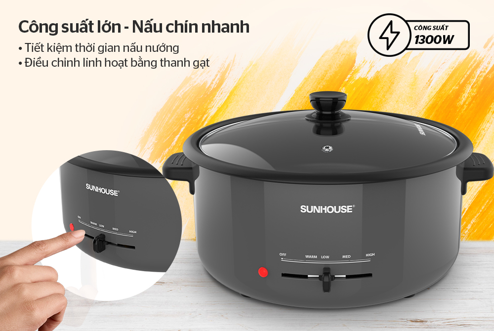 Nồi lẩu điện 3.5L SUNHOUSE SHD4523 - Hàng chính hãng