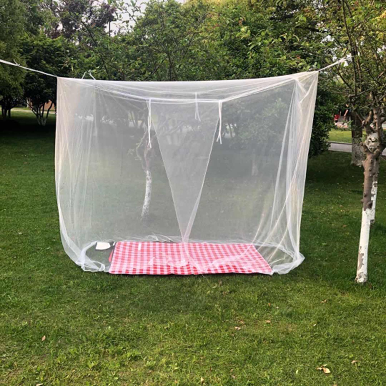 Camping Mosquito Net Outdoor Mosquito Net, White, Fine Mesh, 200x200x180cm