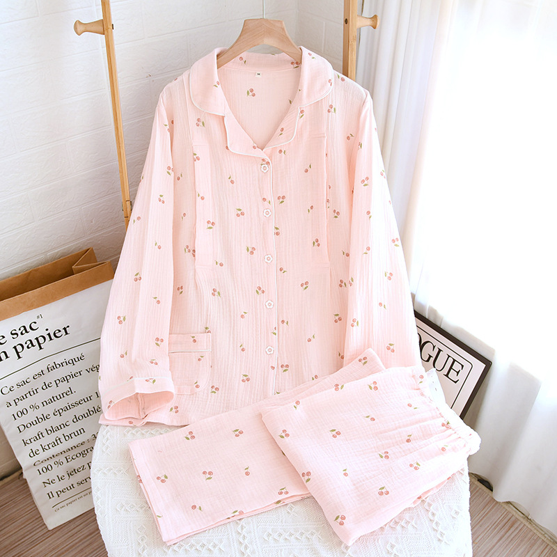 Bộ Đồ Bầu Và Sau Sinh Xô Muslin Cổ Tròn B254