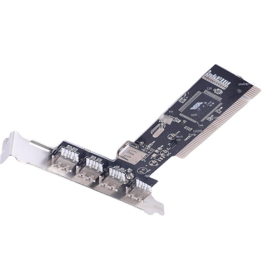 Giá thấp nhất PCI sang USB 2.0 plug-and-play drive-free desktop tích hợp thẻ chuyển 4+1 Thẻ mở rộng USB