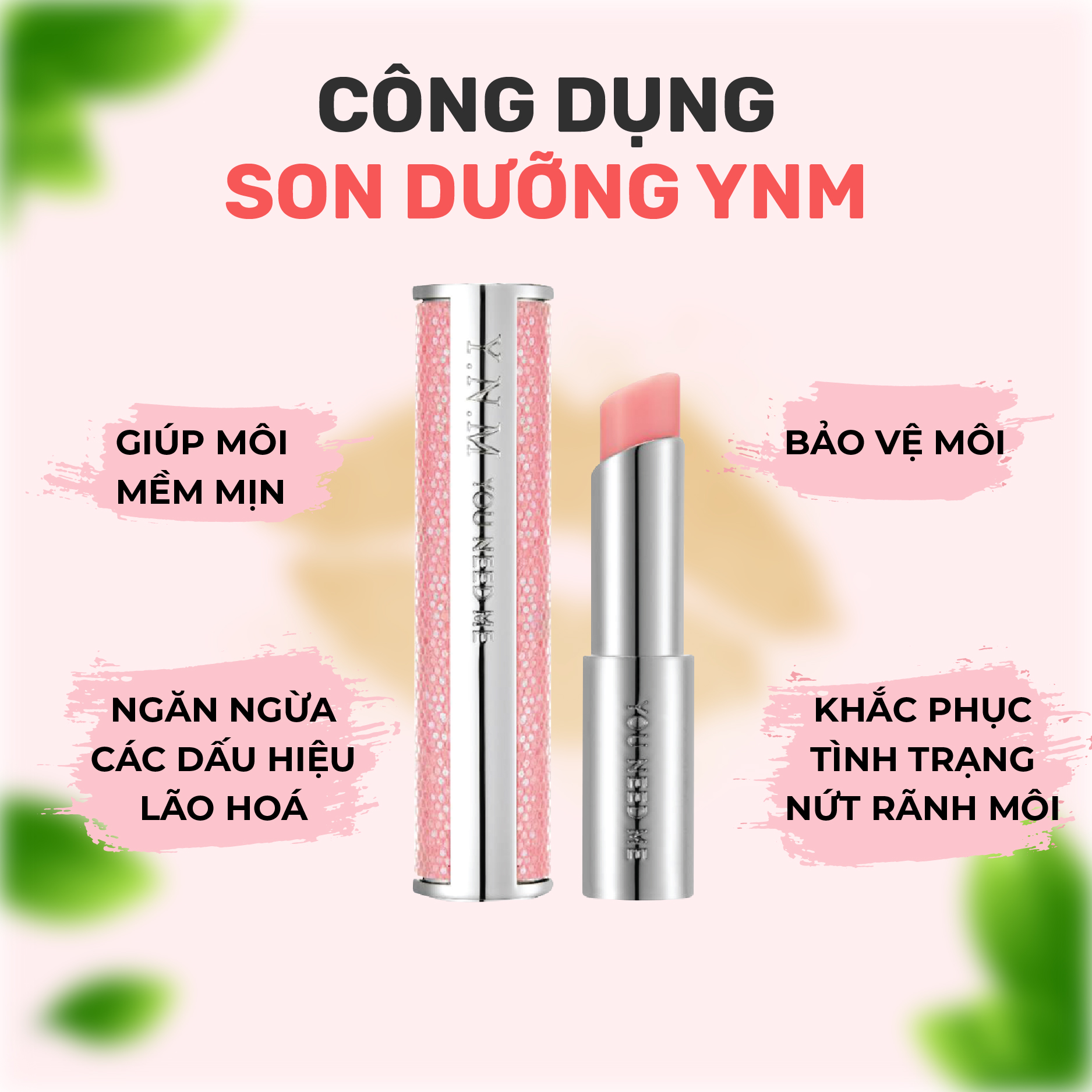 Son dưỡng môi Mềm Môi, Hết Thâm Có Màu Hồng Nhạt YNM Candy Honey Light Pink Lip Blam 3g