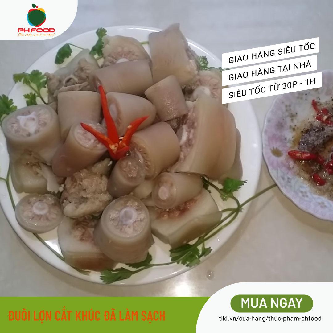 - Đuôi Lợn Cắt Khúc Đã Làm Sạch Loại Ngon - 1Kg