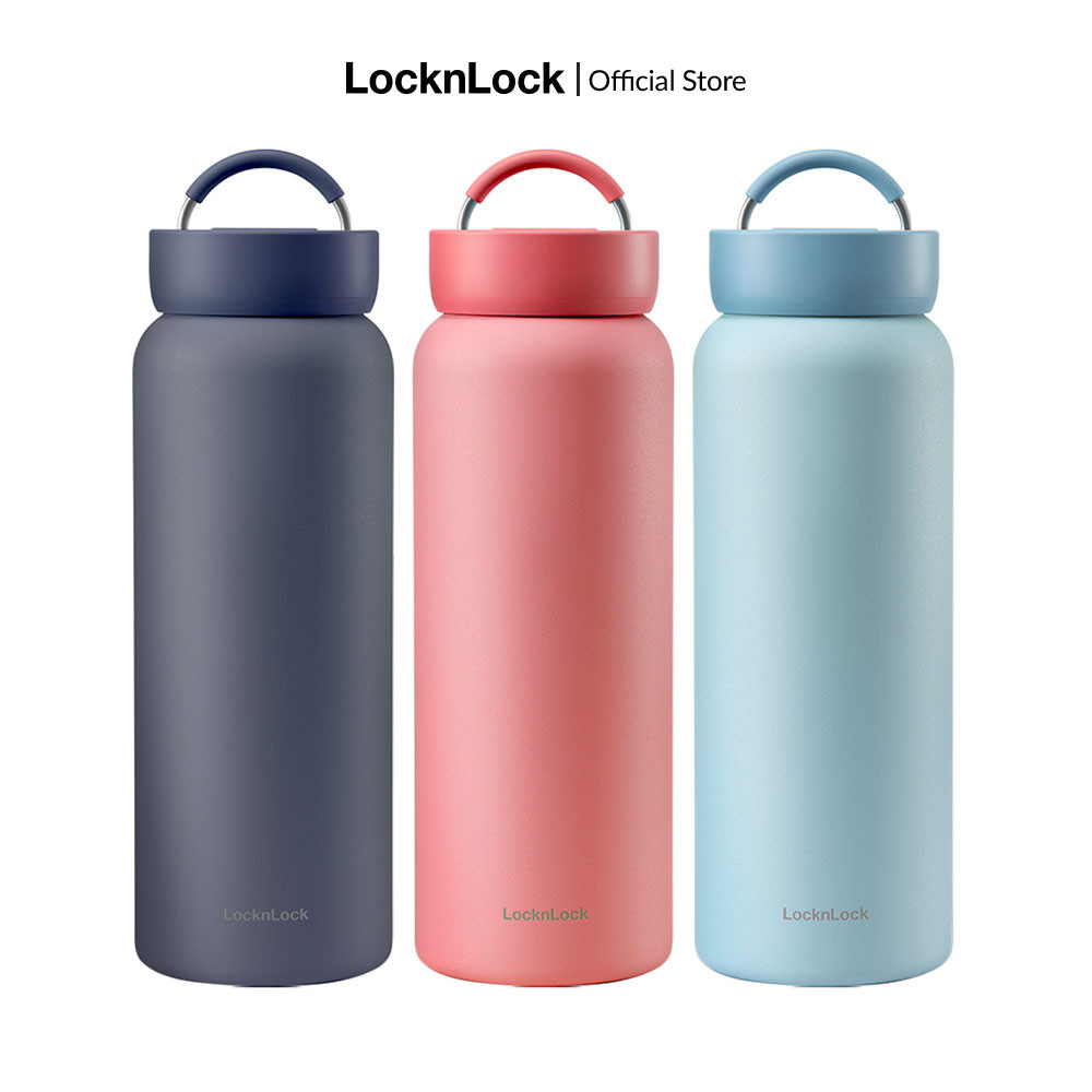 Bình giữ nhiệt Lock&Lock Jumbo Tumbler 900ml LHC4300, Hàng chính hãng, quai xách inox, giữ nhiệt 24h - JoyMall