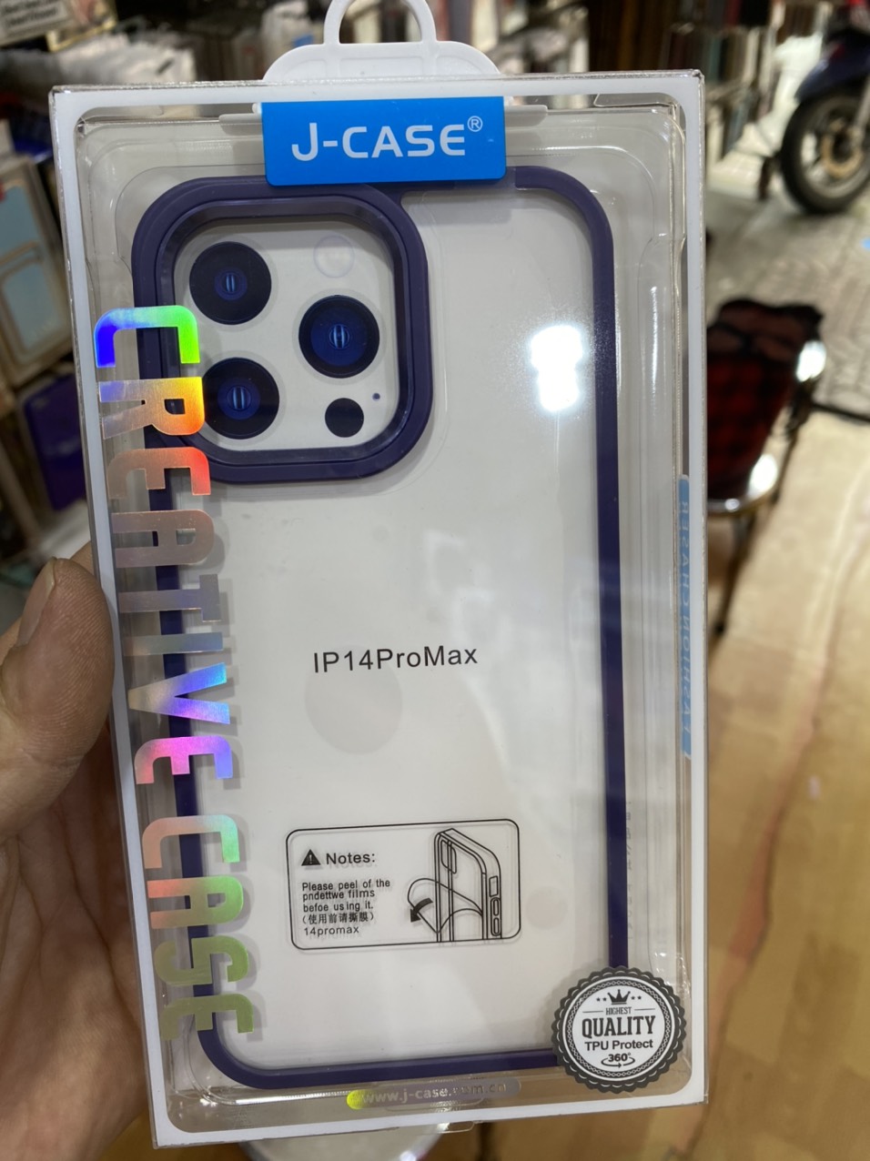 Ốp lưng viền màu lưng trong chống sốc , chống ố hiệu J-Case dành cho iPhone 14 promax - Hàng Chính Hãng