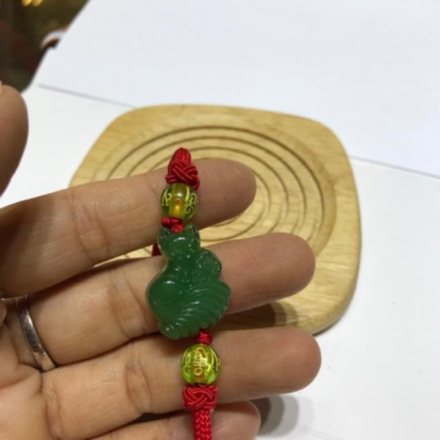 Vòng hồ ly đá lưu ly tết chỉ đỏ