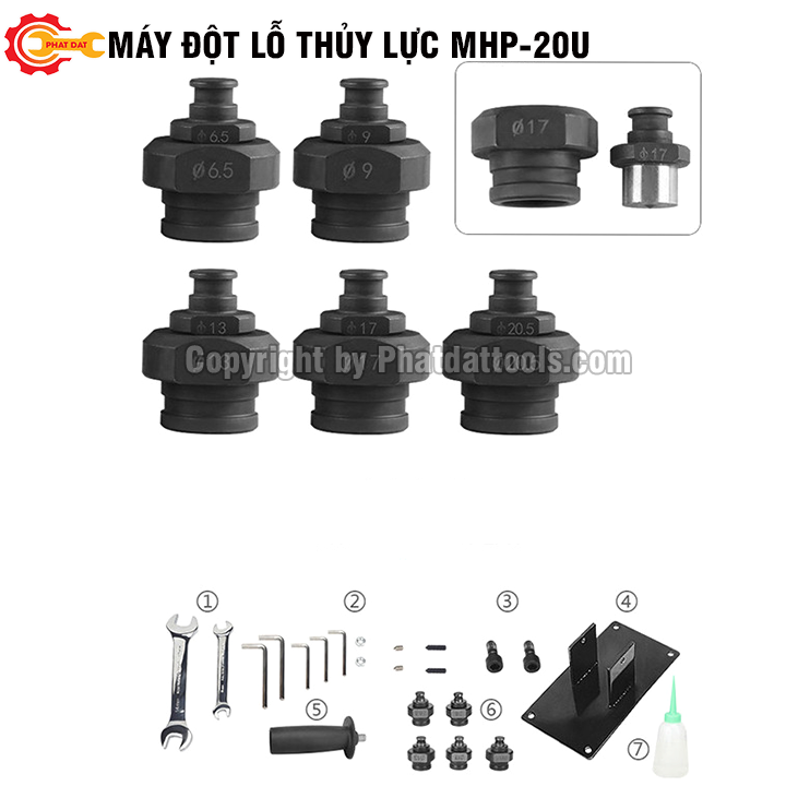 Máy Đột Lỗ Thủy Lực Cầm Tay MHP20U - Chuyên Đột U