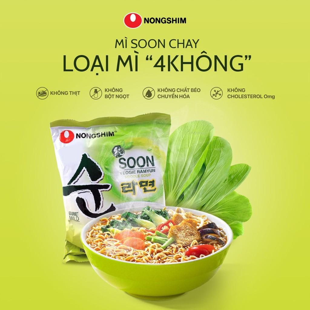 Mì Chay Nongshim Soon Veggie Ramyun 112g - Hàn Quốc