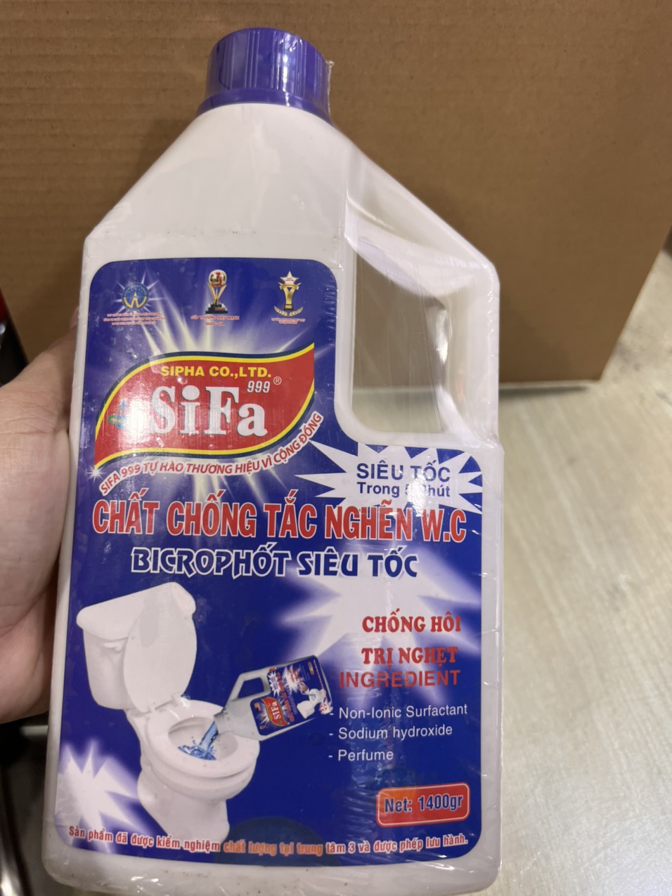 Chất thông tắc bồn cầu toilet chống hôi Siêu tốc 5 phút Sifa (1400g)