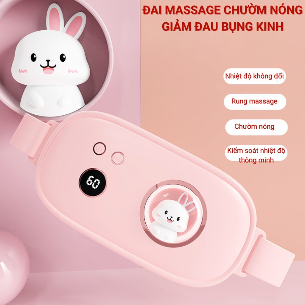 Máy Massage Làm Ấm Bụng Đai Đeo Giảm Đau Bụng Kinh Nguyệt, Làm Ấm Tử Cung Cho Phụ Nữ Đến Kì Bảo Hành