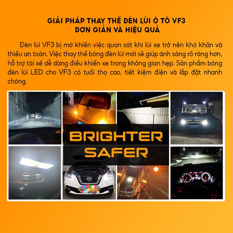 VPRO CẶP BÓNG ĐÈN VF3 Bóng đèn lùi LED T15 / W16W - Trắng 6000K