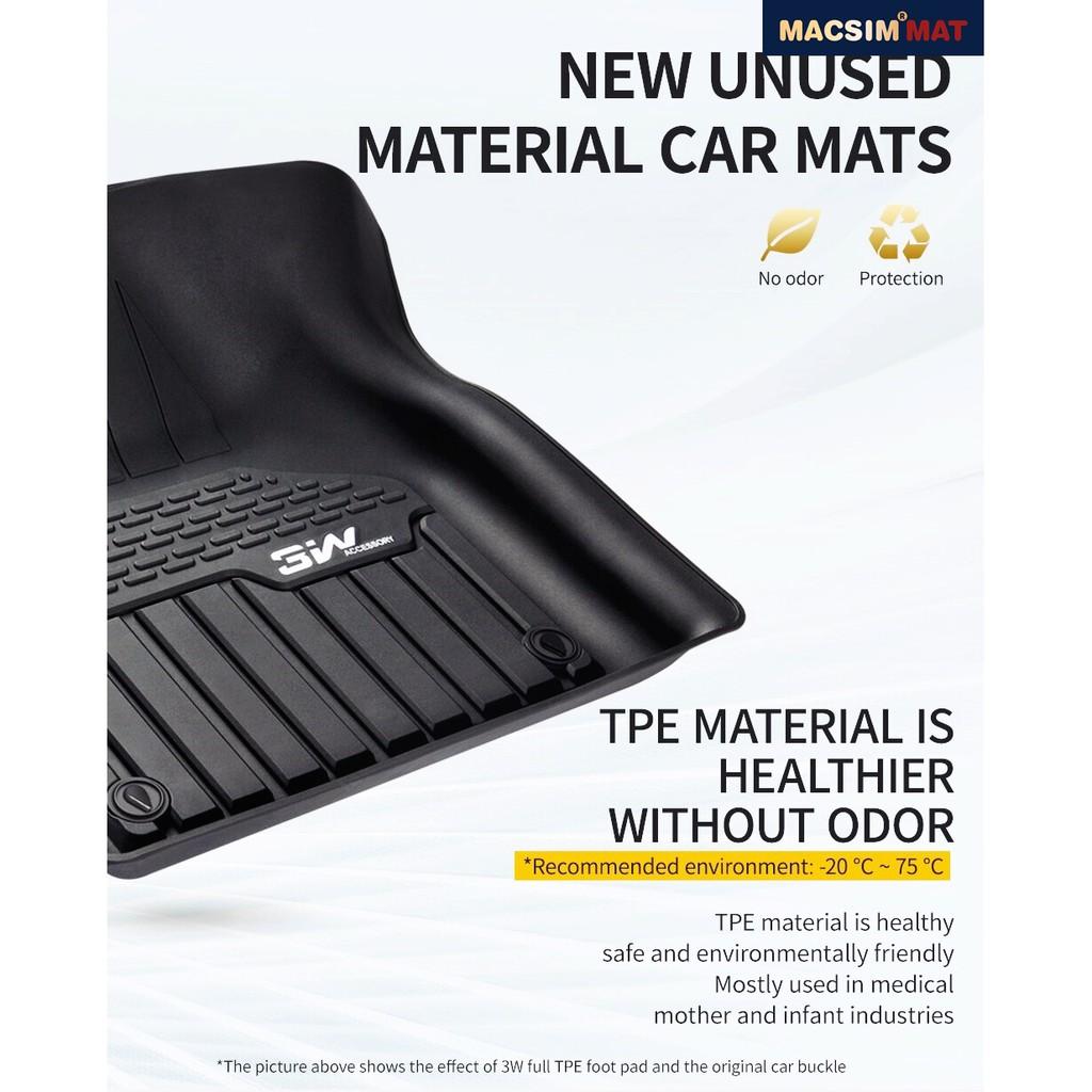 Thảm lót sàn LANDROVER DISCOVERY 5 2018- Nhãn hiệu Macsim 3W chất liệu nhựa TPE đúc khuôn cao cấp - màu đen